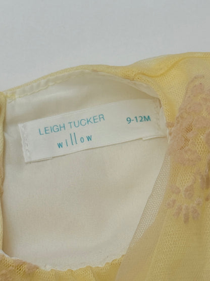 Leigh Tucker Willow Yellow Floral Mesh Dress 9-12M