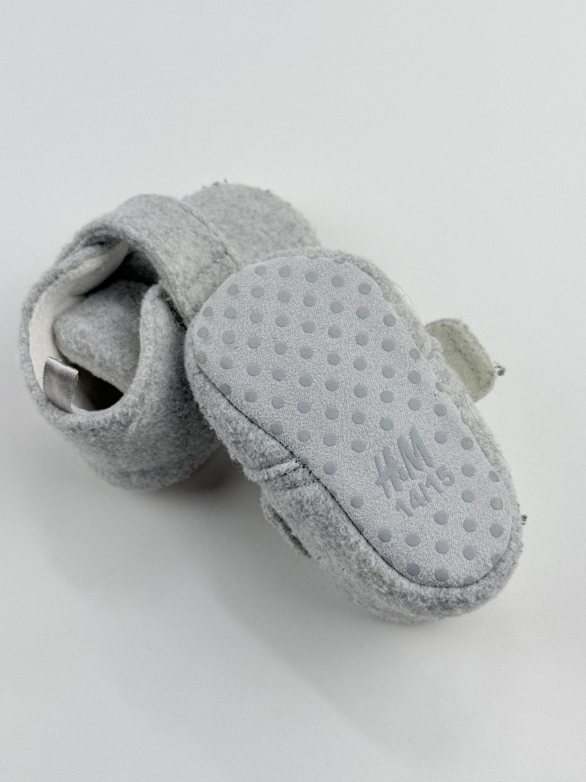 H&M Gray Felt Baby Slipper Booties