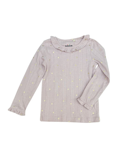 Boden Pink Gold Star Long Sleeve Top 5-6y