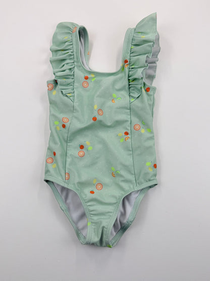 Cat & Jack Citrus Print Ruffle Swimsuit 3T