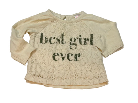 Zara Babygirl Cream Lace Top 3-6m