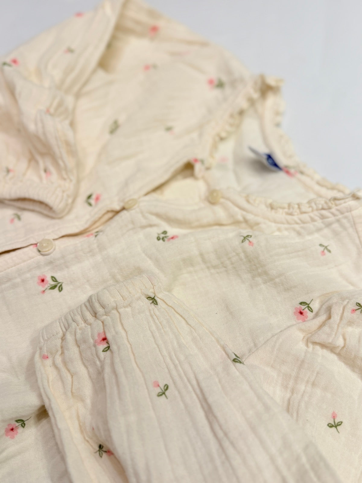 Old Navy Floral Muslin Ruffle Top Set 5T