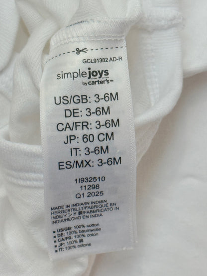 Simple Joys by Carter's White Bodysuit 3-6M