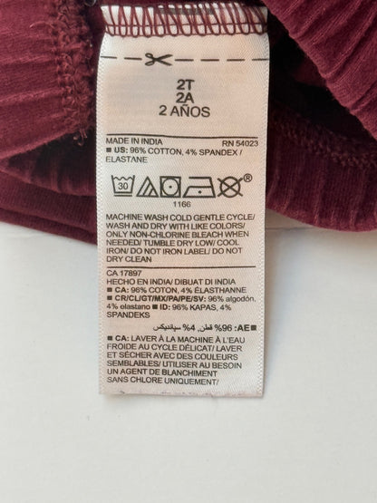 Old Navy Burgundy Full Length Leggings 2T