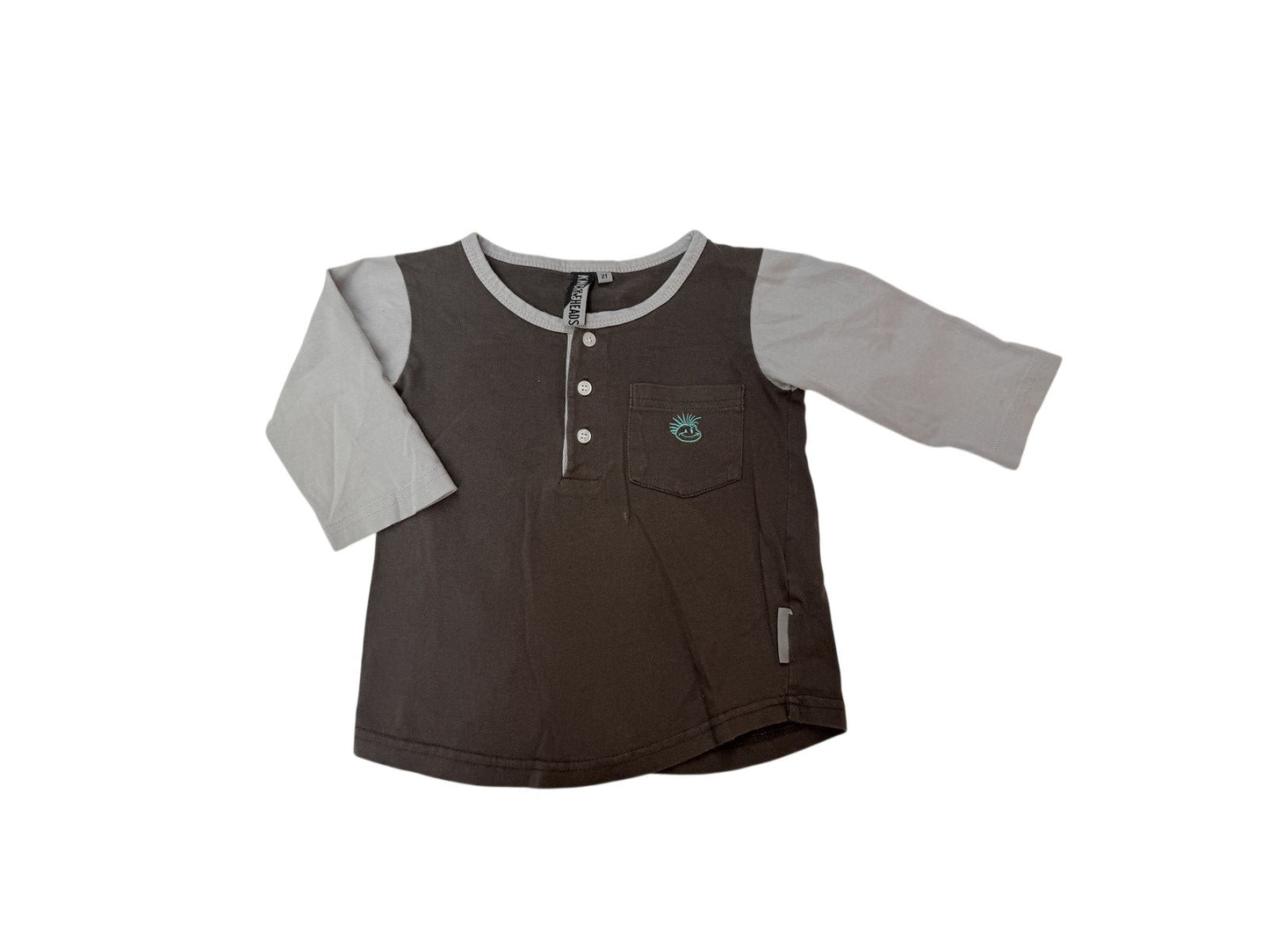 Knuckleheads Brown Long Sleeve Henley 2T