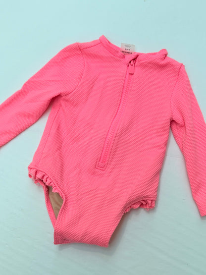 Old Navy Pink Long Sleeve Swimsuit 6-12M