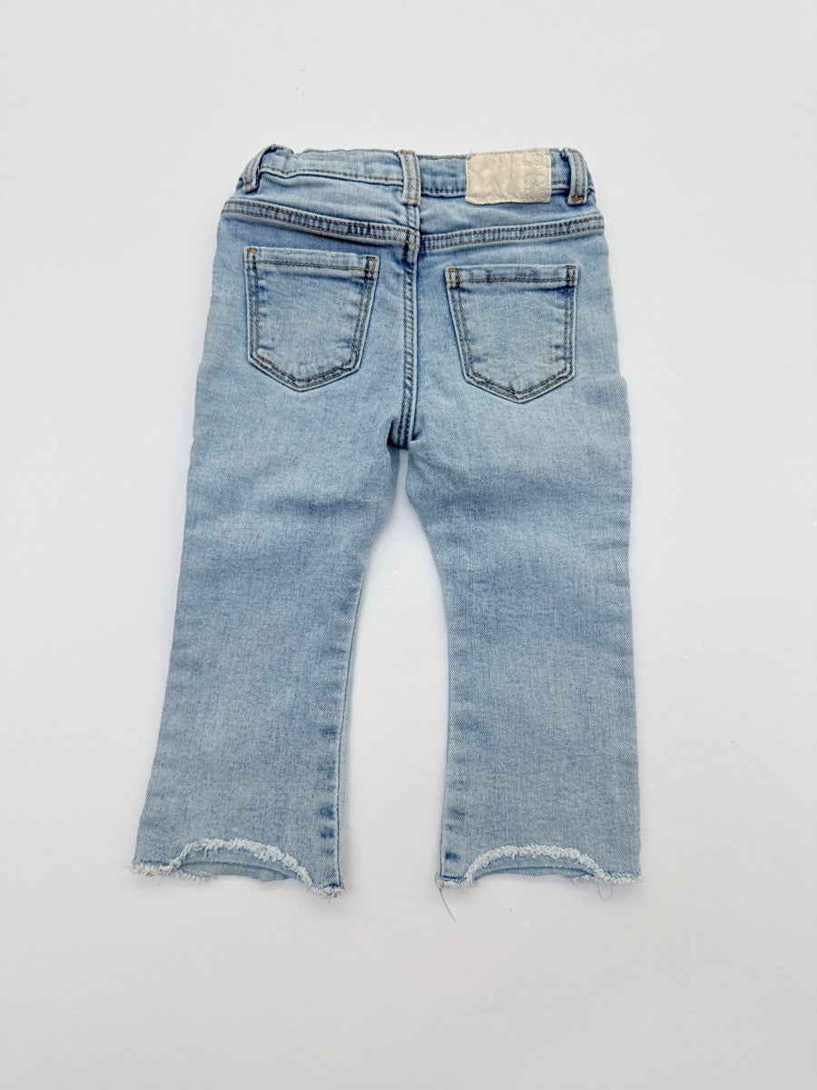 Zara Light Wash Flare Jeans 18-24m