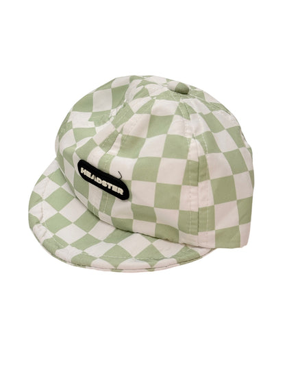 Headster Green Checkered Baby Hat XS 0-6M