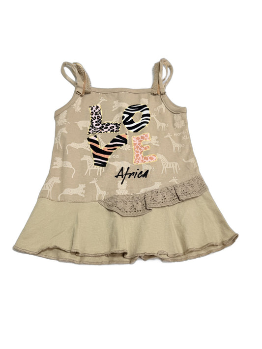 Hooligans Love Africa Tan Dress 2 3Y
