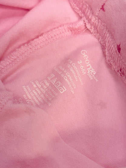 George Pink Star Print Leggings 3-6M