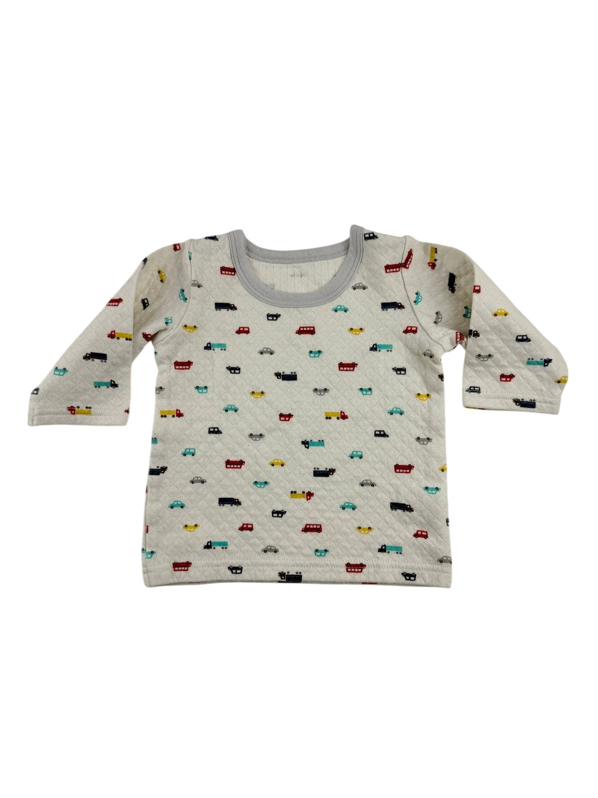 Quilted Cars Print Long Sleeve Top 12-18M