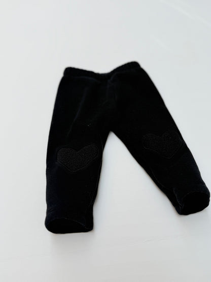 Old Navy Fleece Heart Knee Leggings 6-12M