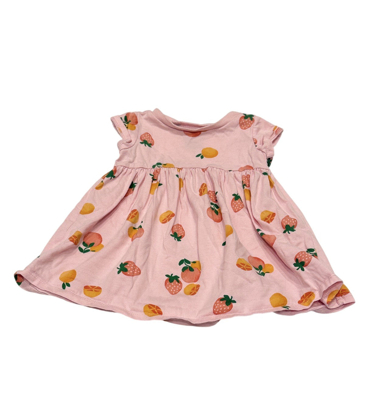 First Impressions Pink Fruit Print Dress 12M