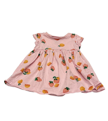 First Impressions Pink Fruit Print Dress 12M