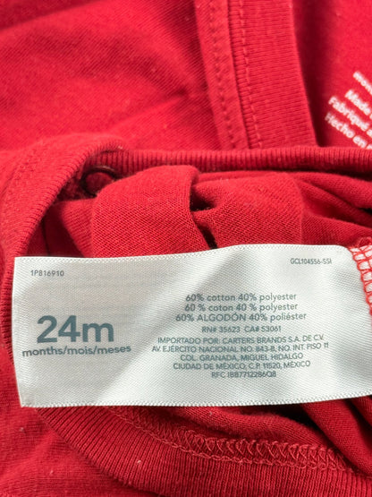 Carter's Baby Elf Red Bodysuit 24M