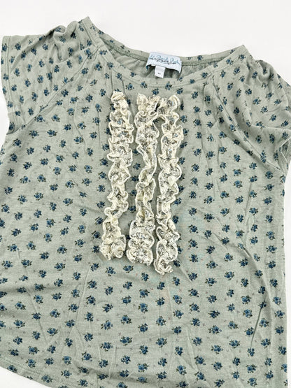 Right Bank Babies Floral Ruffle Top Size 5Y