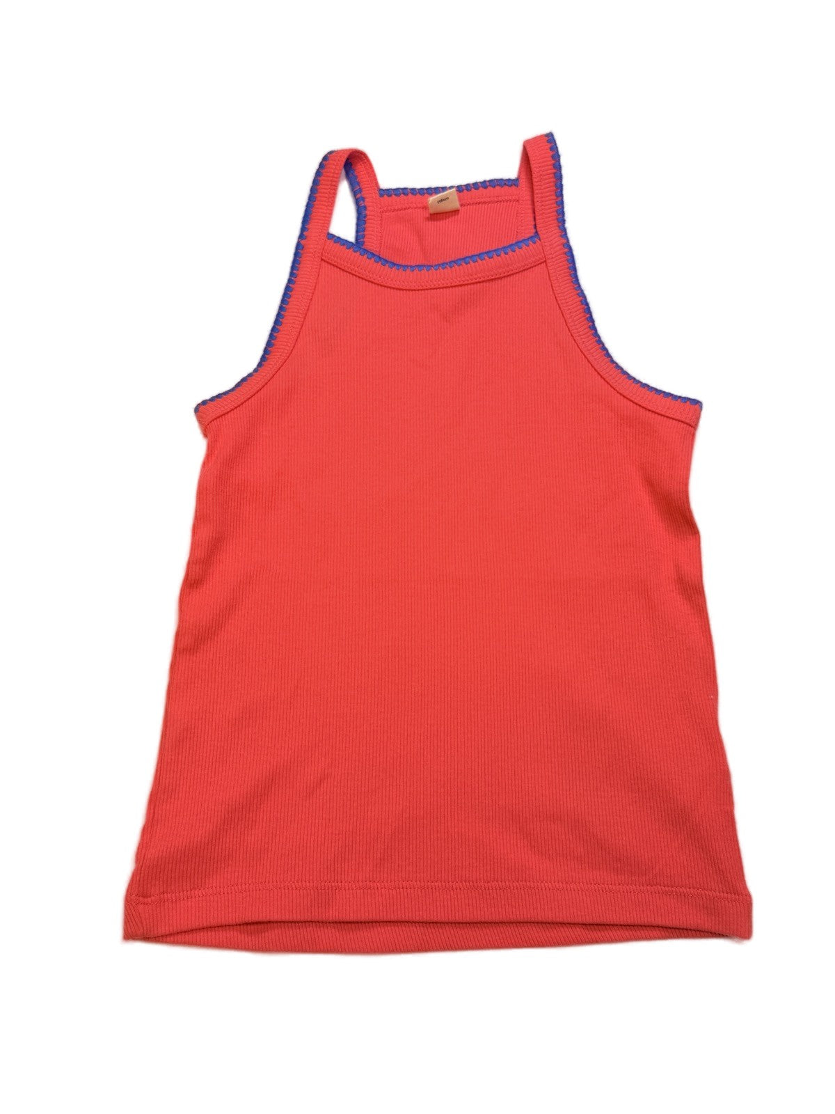 Mini Boden Coral Ribbed Tank Top Size 5-6Y