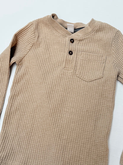 Joe Fresh Waffle Knit Henley Sweater 3T