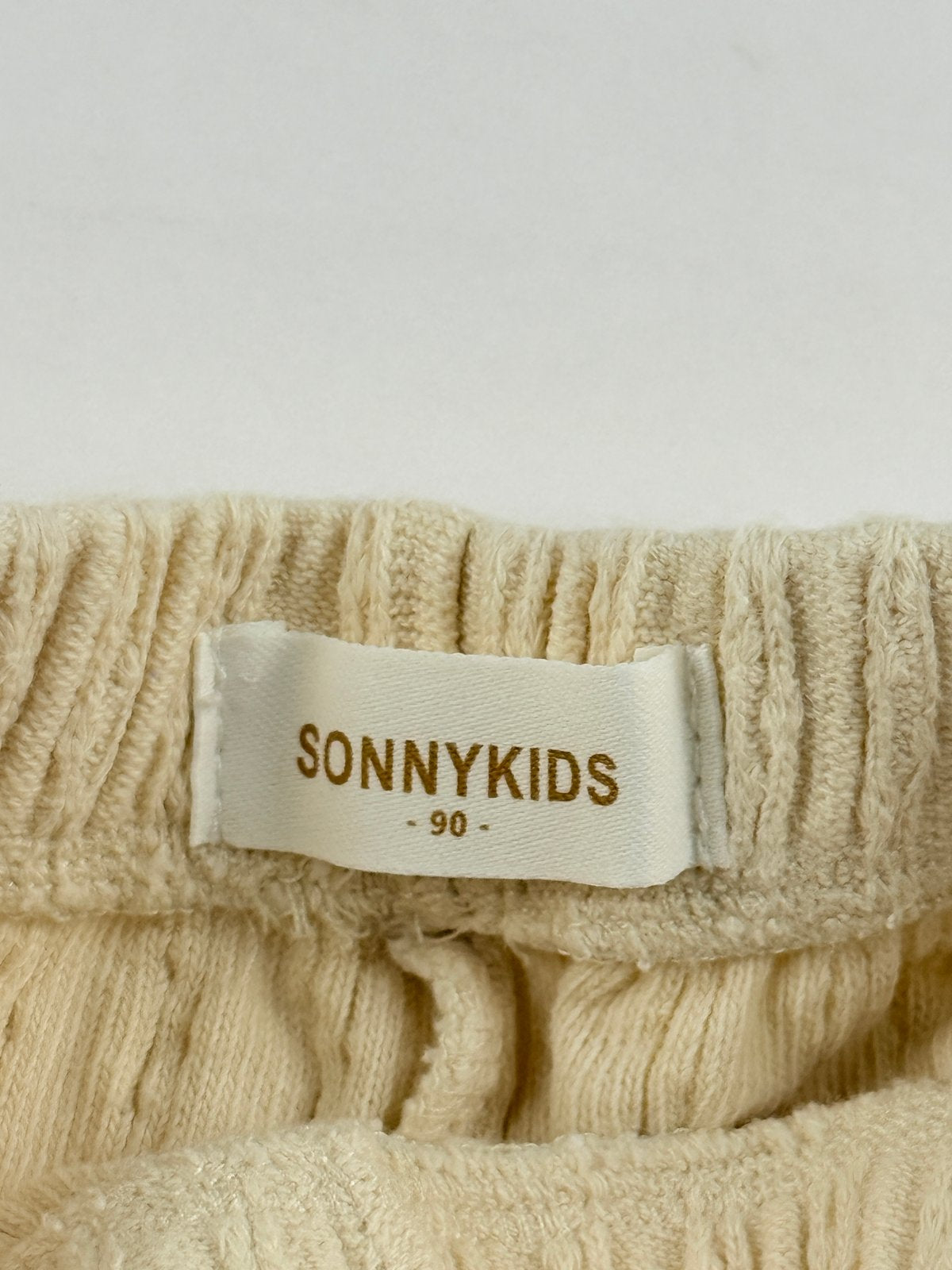 SONNYKIDS Cream Ruffle Hem Pants Size 2T