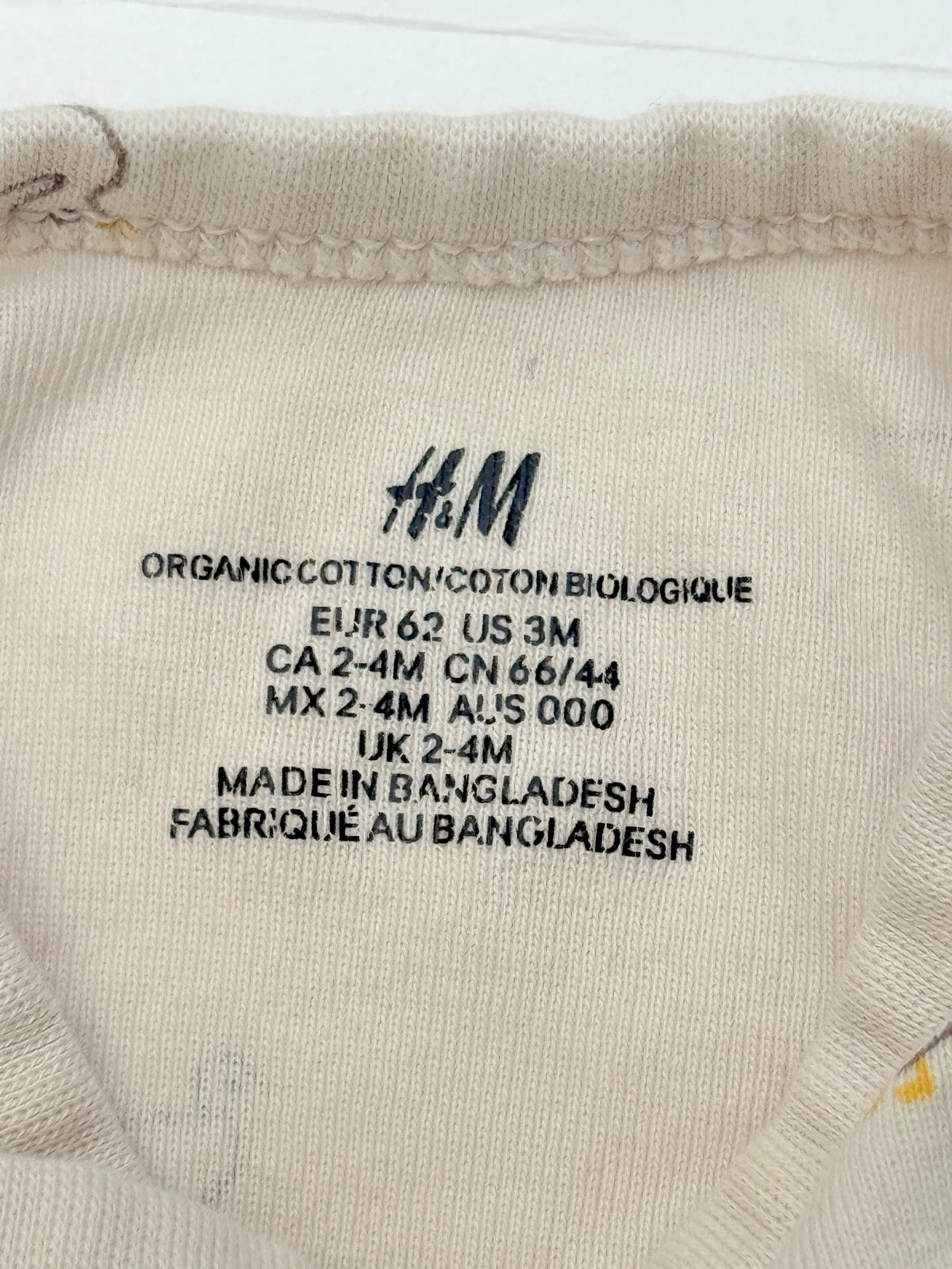 H&M Duck Print Wrap Bodysuit 3M