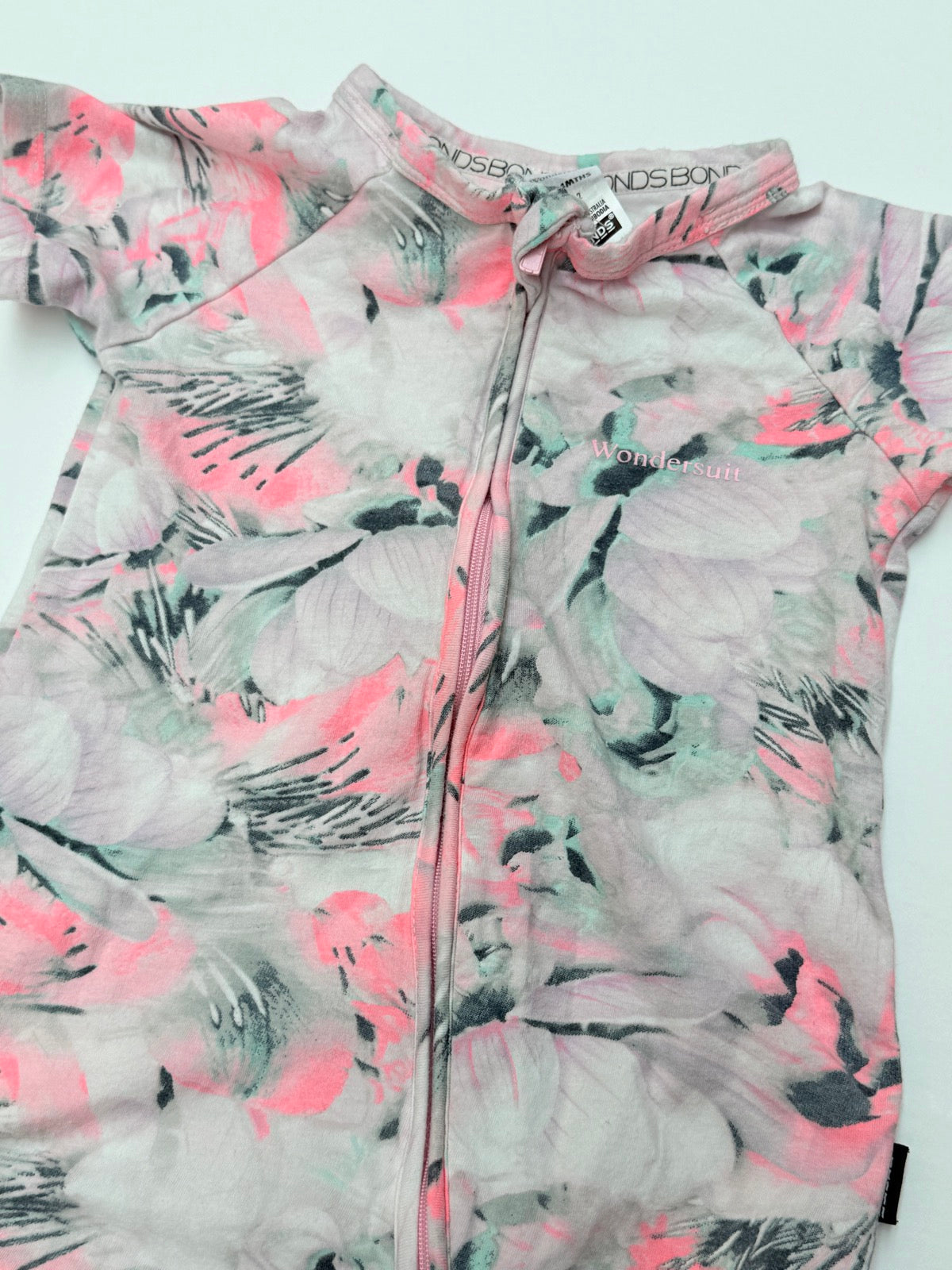 Bonds Wondersuit Floral Zip Romper Size 2