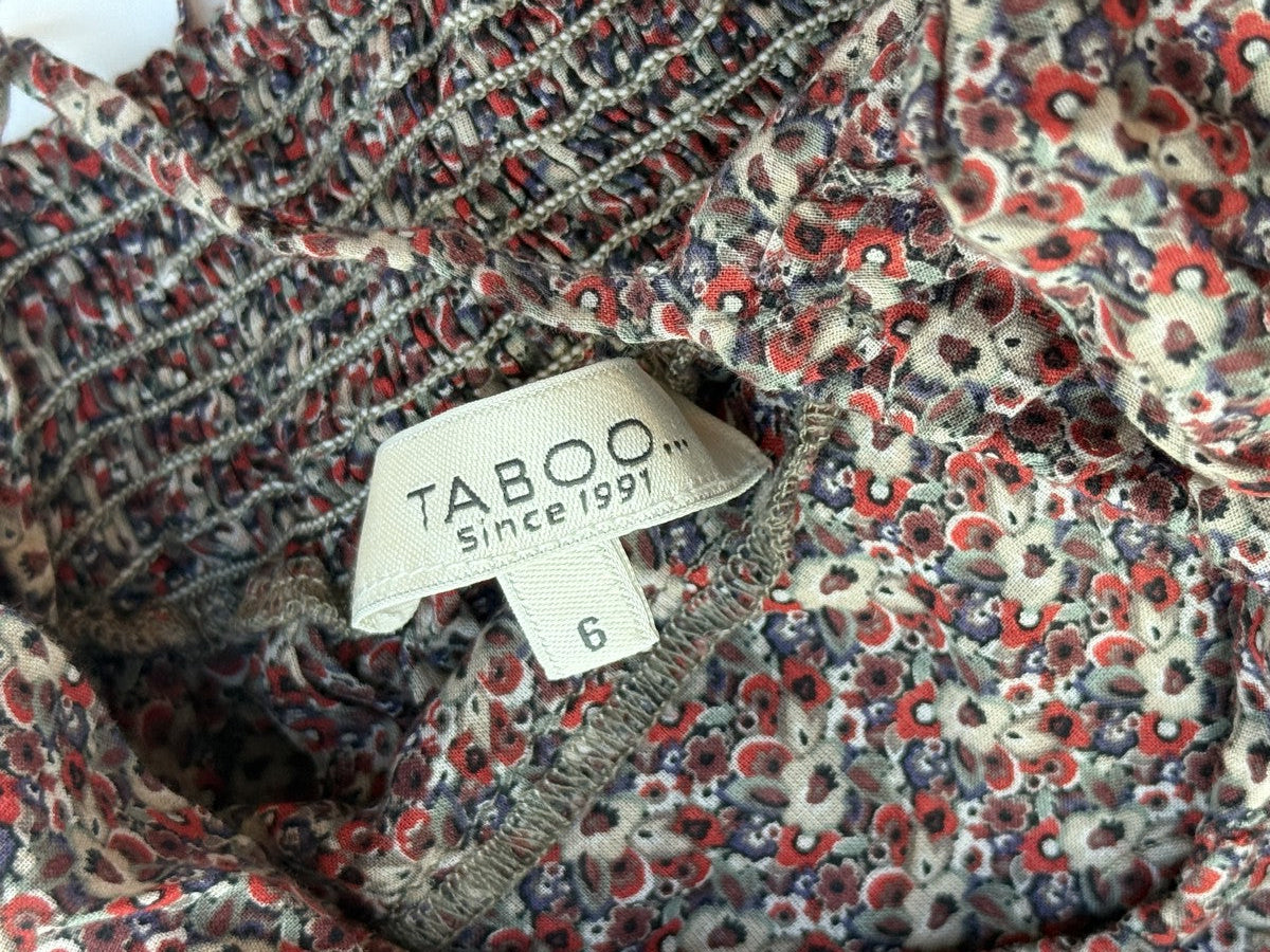 Taboo Floral Ruffle Cami Top Size 6