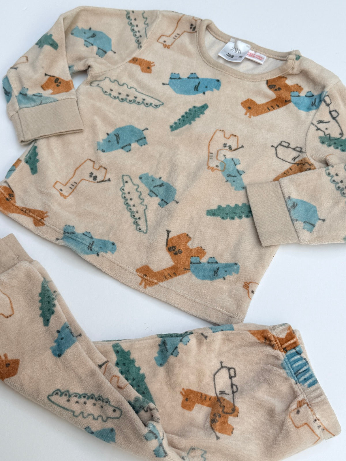 Zara Dinosaur Pajama Set 12-18m
