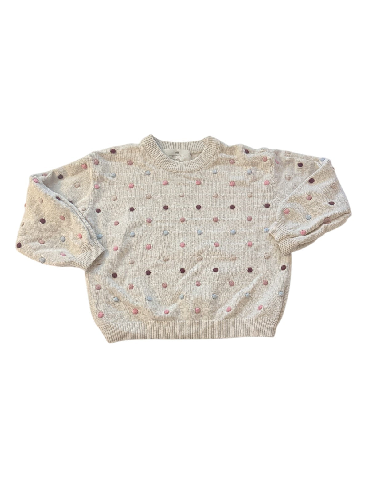 H&M Polka Dot Knit Sweater Size 3/4T