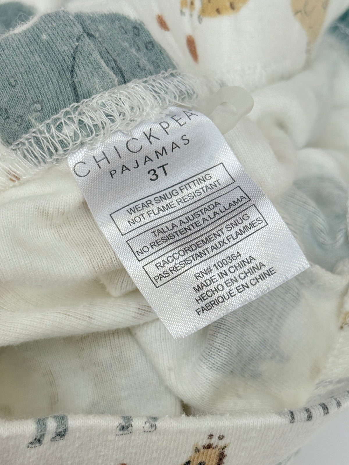 Chickpea Safari Animal Pajama Set 3T