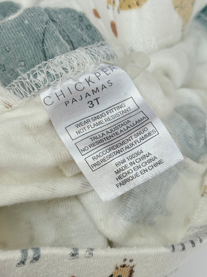 Chickpea Safari Animal Pajama Set 3T