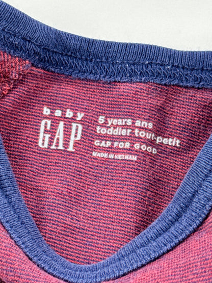 Baby Gap Burgundy Striped T-Shirt Size 5T