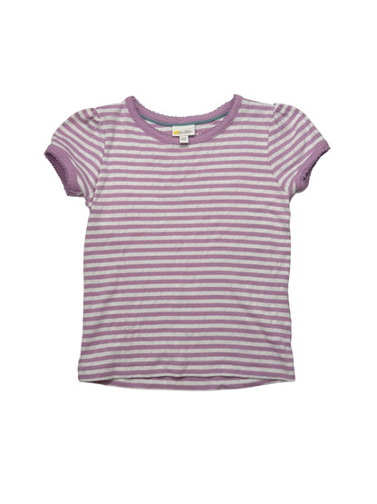 Mini Boden Striped Pointelle T-Shirt 4-5Y