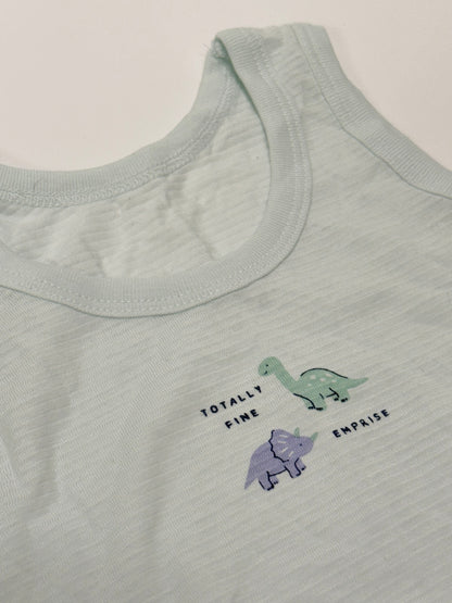 Top Value Mint Dinosaur Mesh Tank Top Size 80