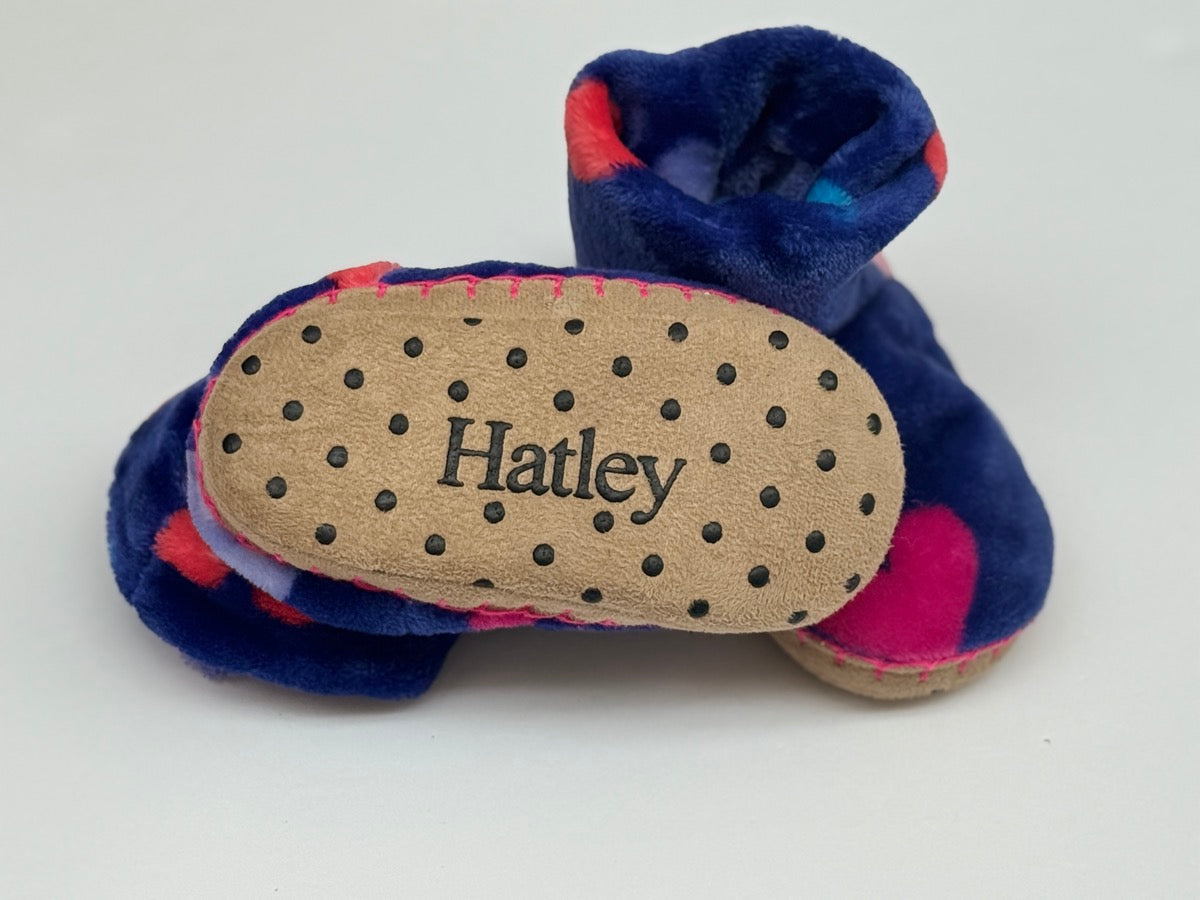 Hatley Heart Print Slipper Boots US8/9