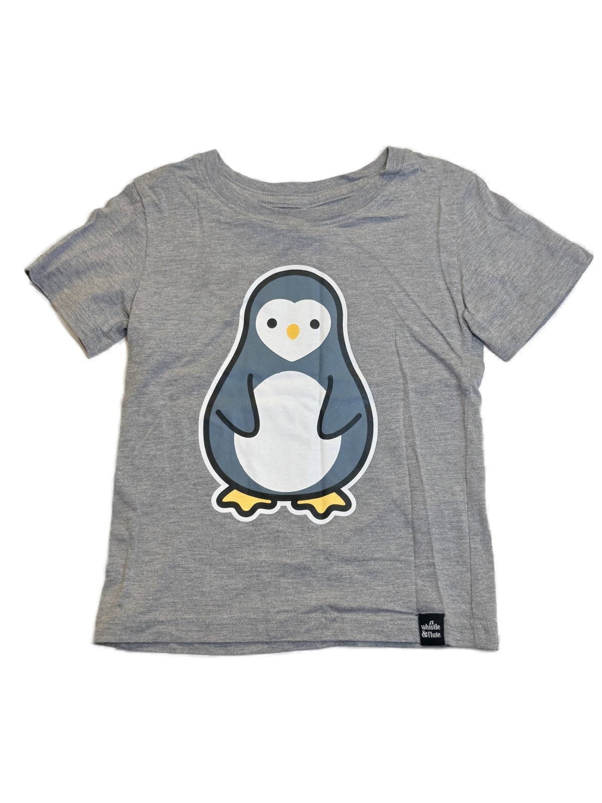 Whistle & Flute Penguin Gray T-Shirt 3-4Y