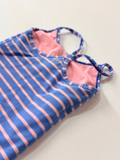 Ivivva Blue Pink Striped Tank Top Size 6