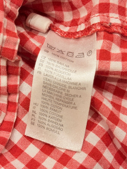 H&M Red Gingham Blouse Size 4T