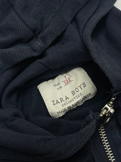 Zara Boys Collection Navy Zip-Up Hoodie Size 7