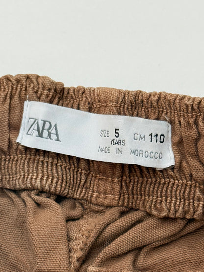 Zara Brown Twill Joggers Size 5Y