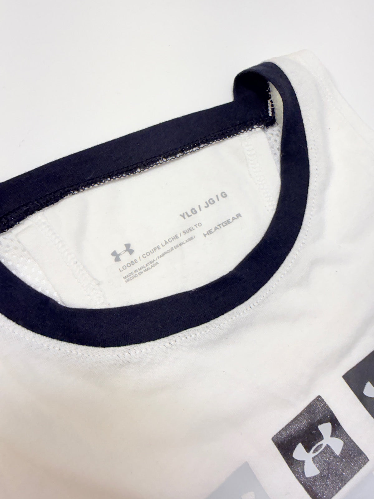 Under Armour HeatGear White Tank Top YLG