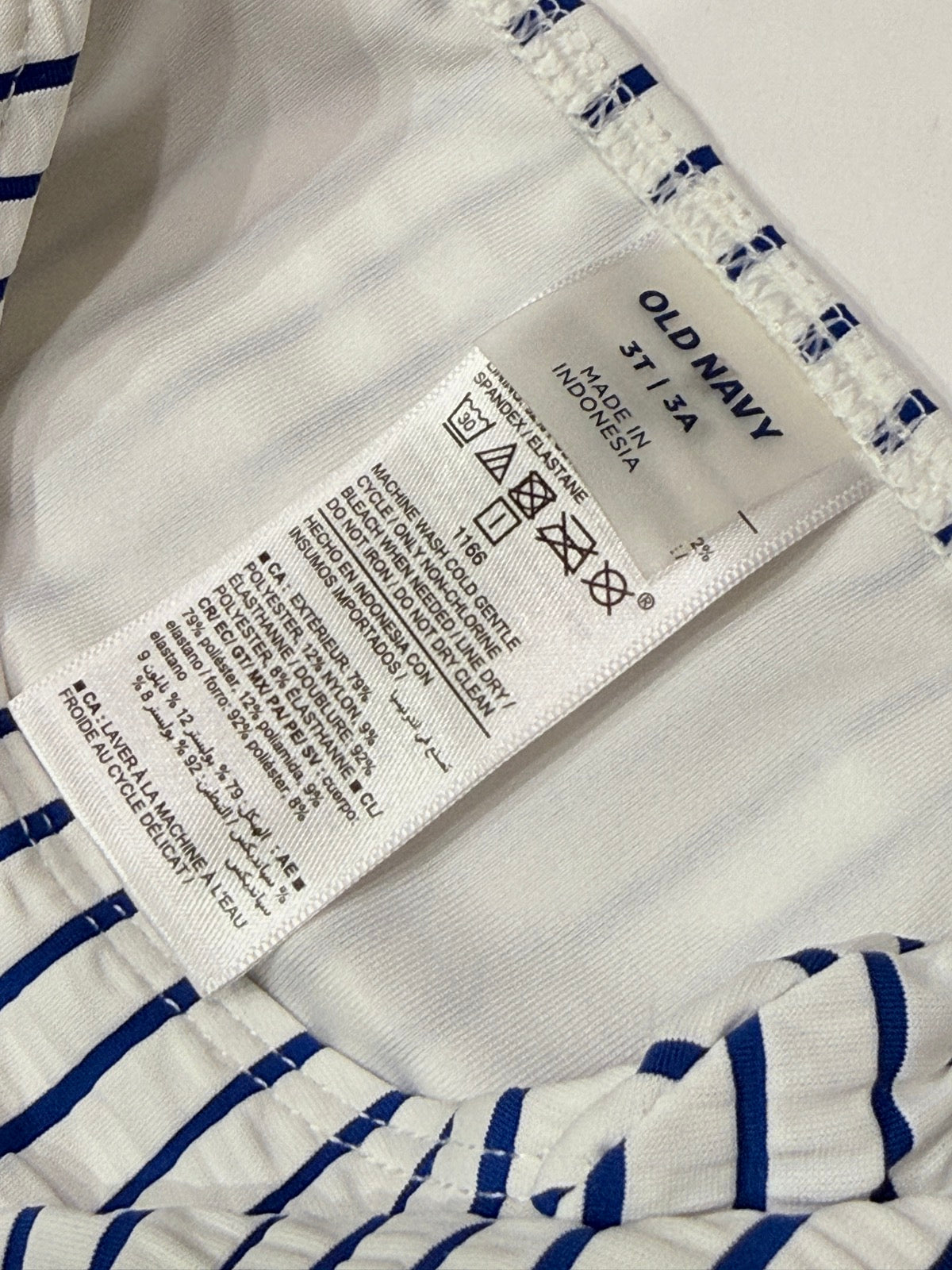 Old Navy Striped One-Piece Swimsuit 3T