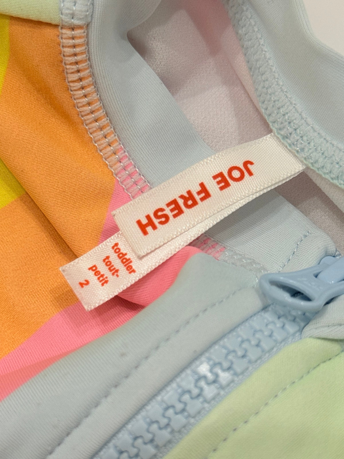 Joe Fresh Rainbow Striped Swimsuit Size 2T