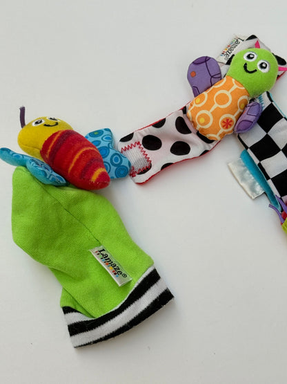 Lamaze Garden Bug Wrist Rattles Foot Finders Set