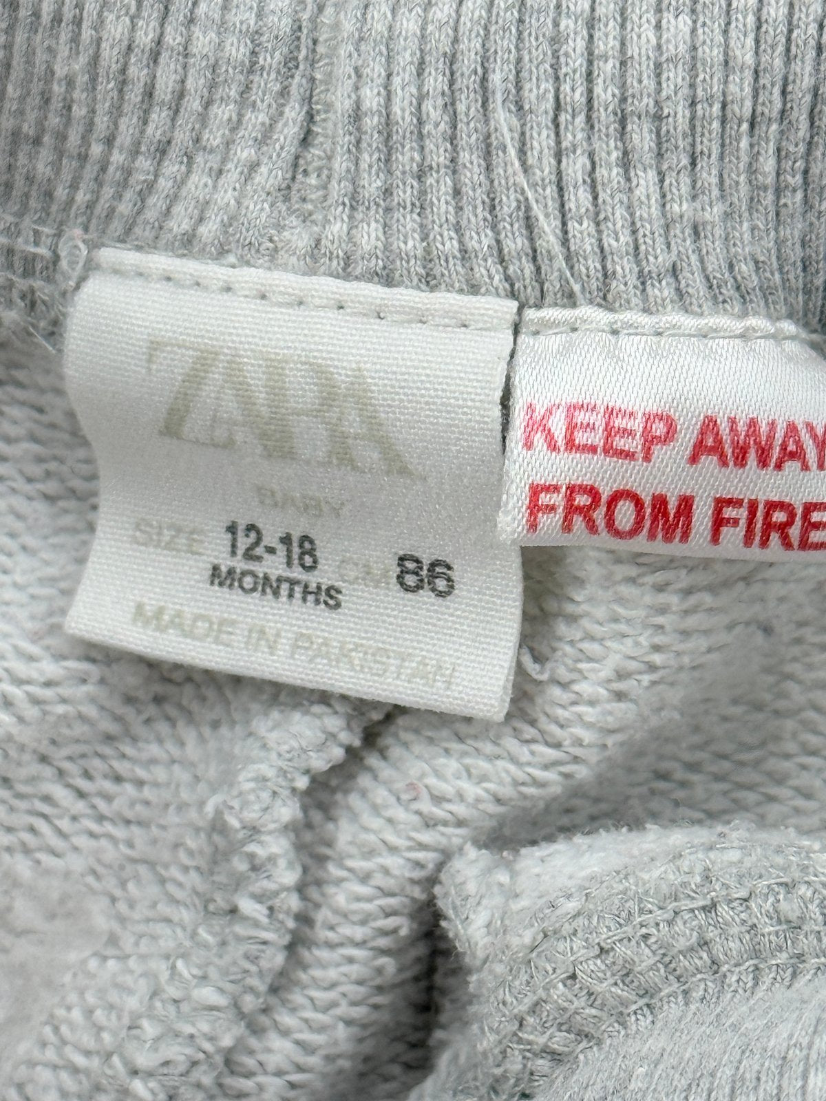 Zara Baby Gray Joggers 12-18M