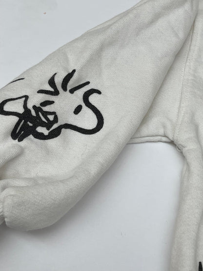 Zara Snoopy Peanuts Cropped White Hoodie 4-6Y