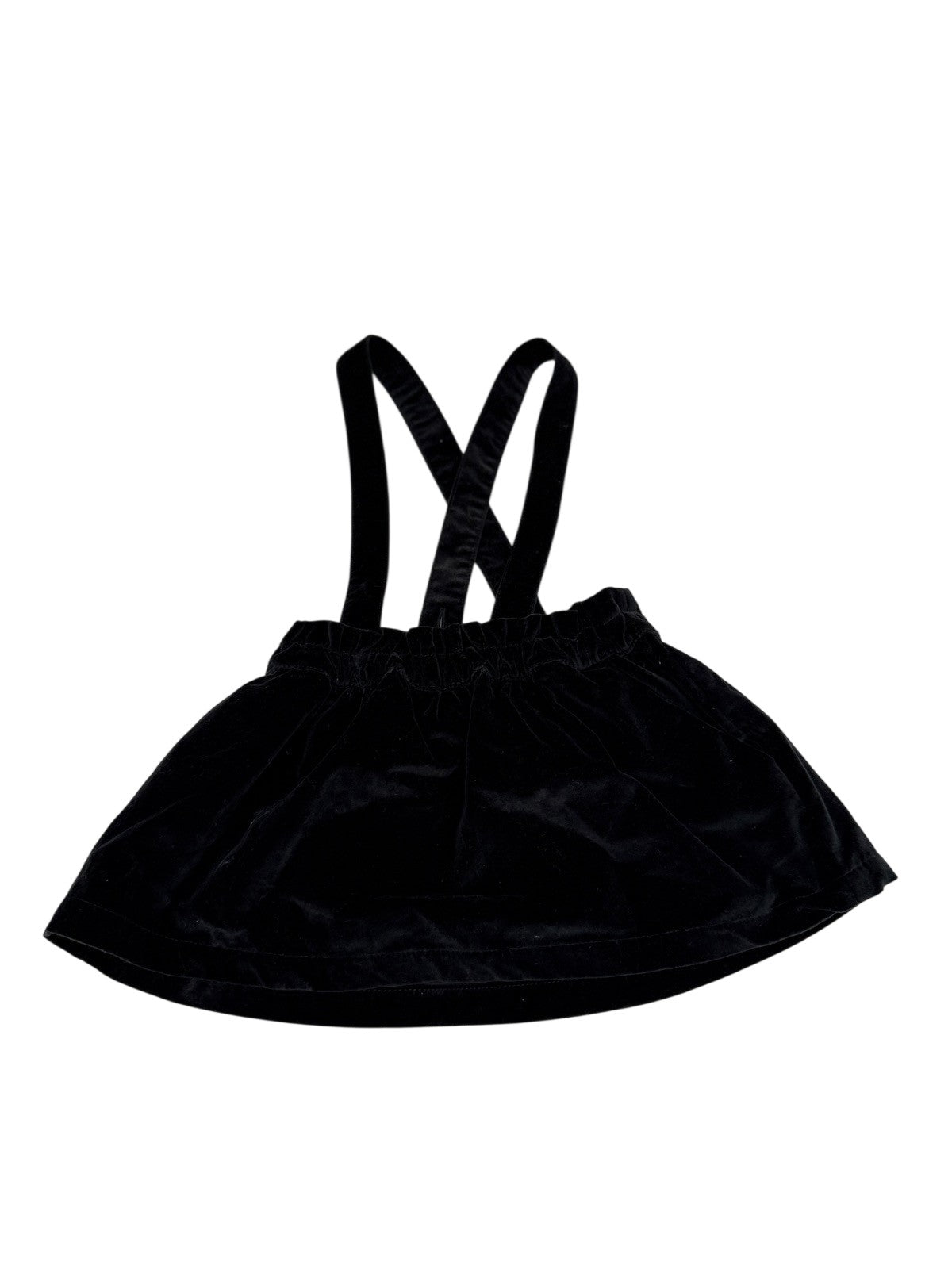 Tea Collection Black Velvet Suspender Skirt 2T