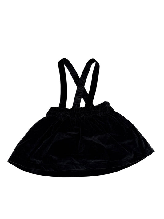 Tea Collection Black Velvet Suspender Skirt 2T