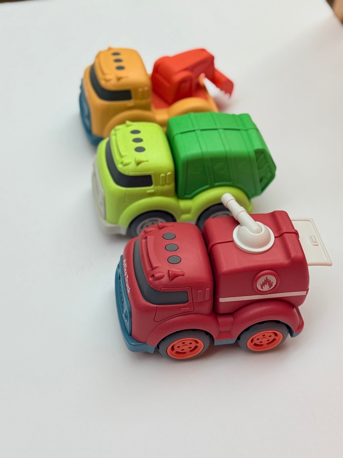 City Car Garbage Fire Truck Toy Set 3