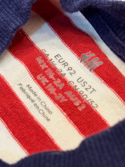 H&M Disney Pluto Striped T-Shirt 2T