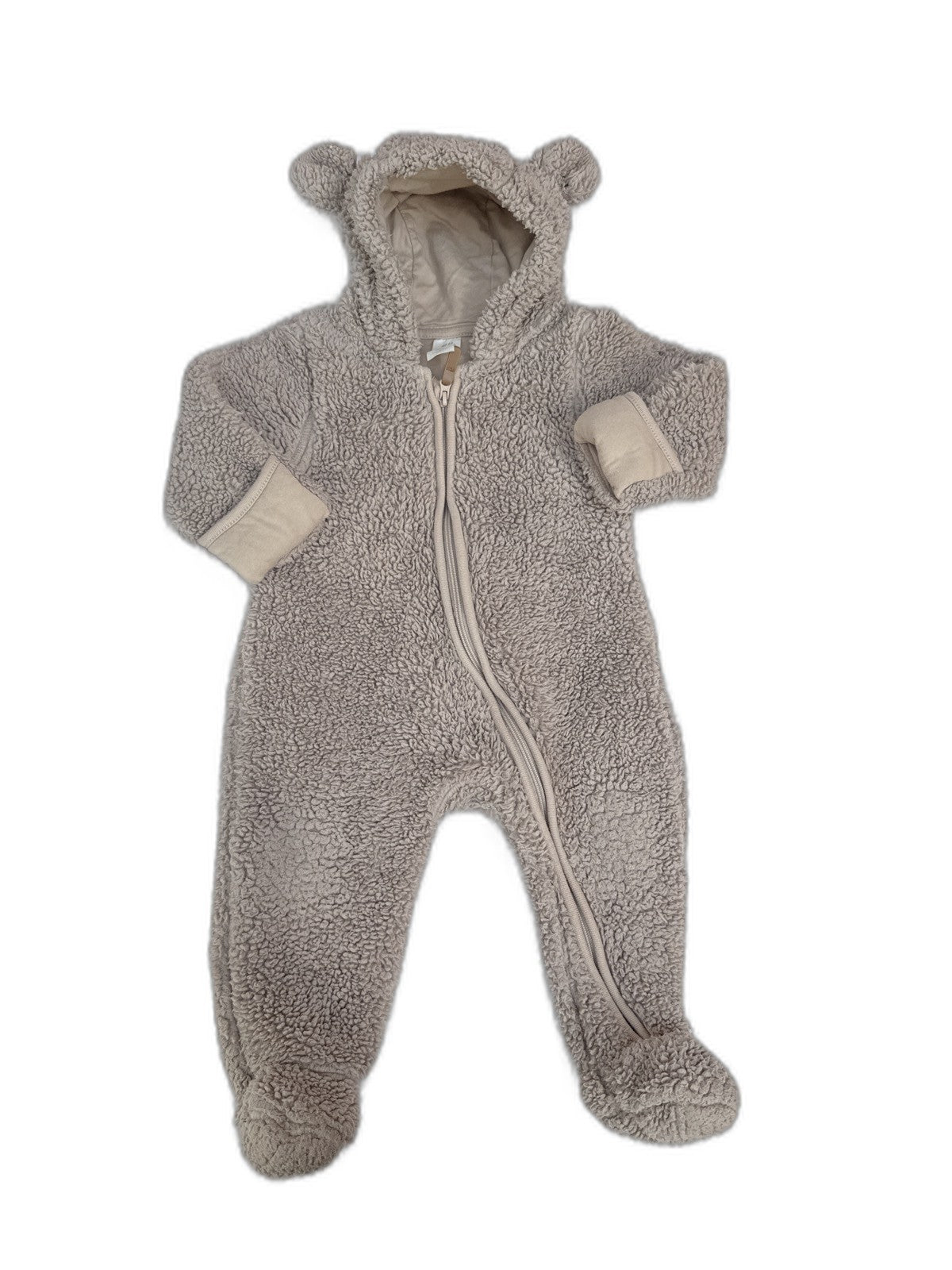 H&M Bear Sherpa Fleece Snowsuit 4-6M